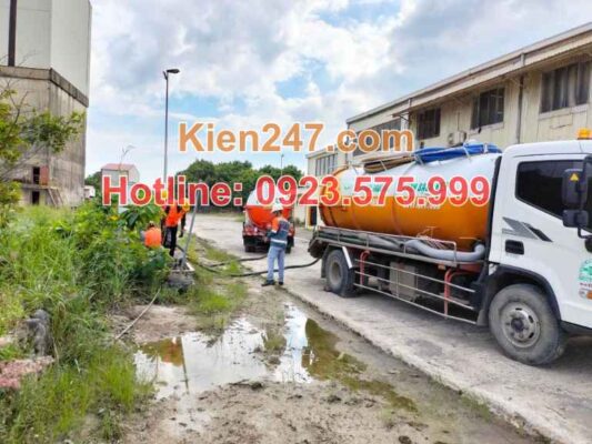 Cách làm việc chuyên nghiệp khi sử dụng hút bể phốt tại Hậu Lộc của Kiến 247
