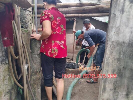 Hút bể phốt cho hộ dân trên địa bàn Thanh Hóa