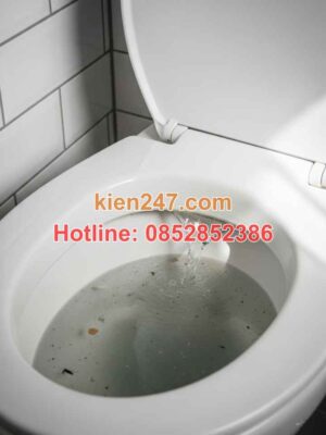 Bồn cầu thoát nước chậm là dấu hiệu cần hút bể phốt tại quận long biên