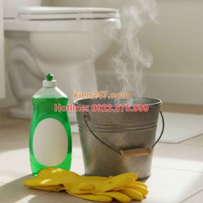 dung cu thong bon cau bang nuoc nong va nuoc rua chen