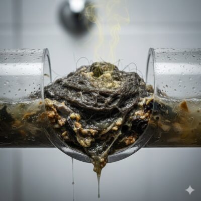 Đường ống thoát nước bị tắc nghẽn cục bộ