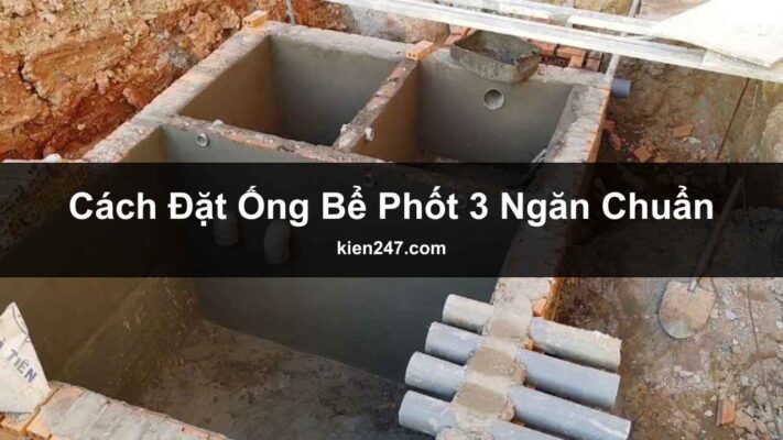 Cách Đặt Ống Bể Phốt 3 Ngăn Chuẩn Kỹ Thuật Dễ Áp Dụng