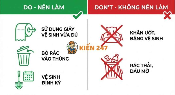 cách phòng ngừa bồn cầu thoát nước chậm tái diễn