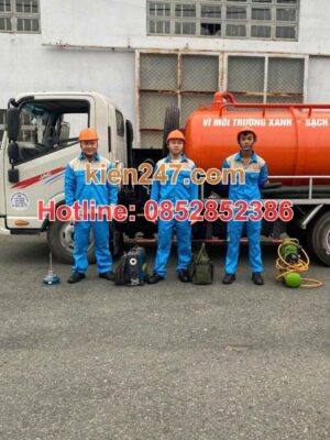 Kiến 247 có đội ngũ chuyên nghiệp, dàn xe hút hiện đại phục vụ tại quận cầu Giấy