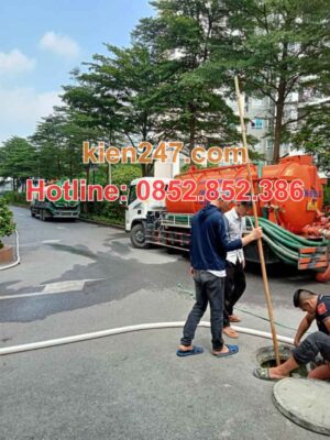 Quy trình hút bể phốt tại Ứng Hòa chuẩn ISO từ Kiến 247