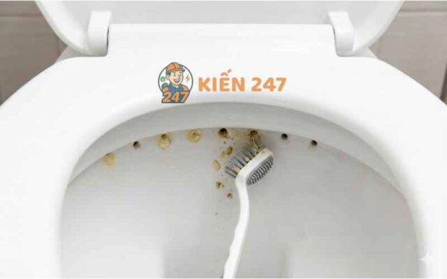 vệ sinh lỗ xả dưới vành bồn cầu rim jets tăng lực xả