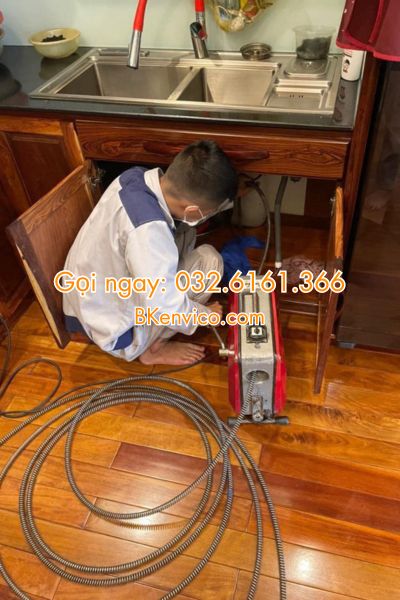 thông tắc chậu rửa bát tại ba đình