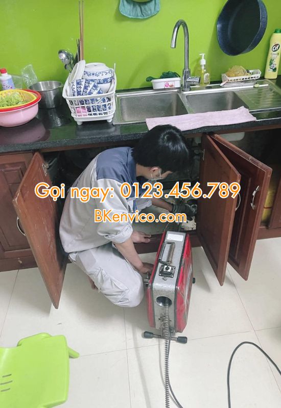 thông tắc chậu rửa bát tại ba đình