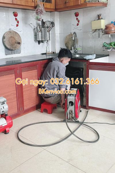 thông tắc chậu rửa bát tại ba đình