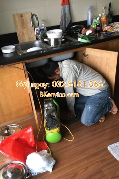 thông tắc chậu rửa bát tại cầu giấy