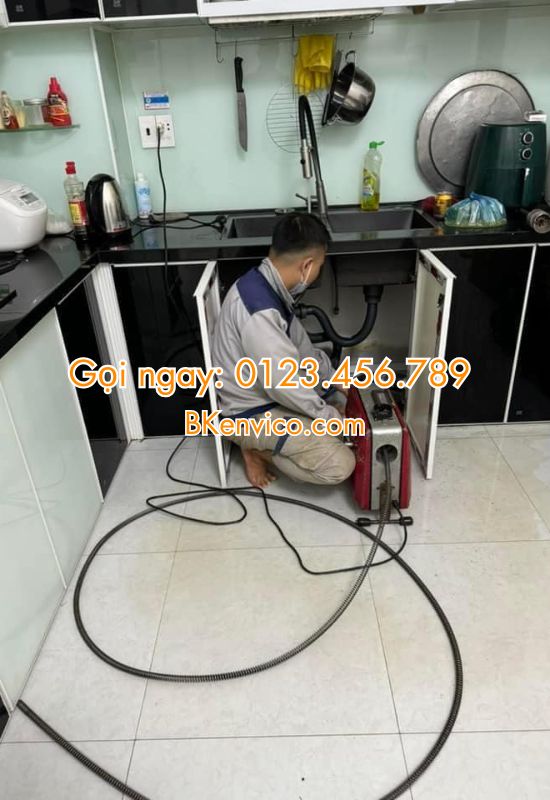 thông tắc chậu rửa bát tại cầu giấy