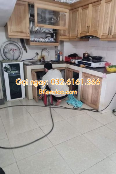 thông tắc chậu rửa bát tại hà đông