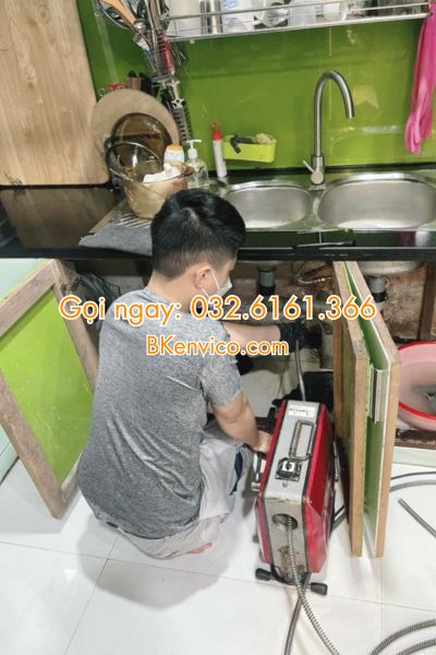 thông tắc chậu rửa bát tại hà đông