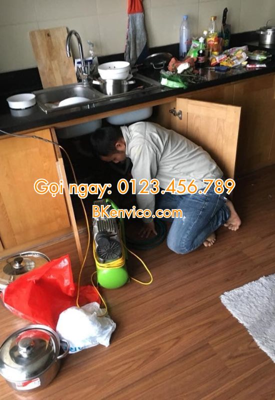 thông tắc chậu rửa bát tại hà đông