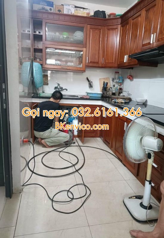 thông tắc chậu rửa bát tại hoàng mai