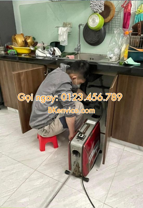 thông tắc chậu rửa bát tại tây hồ