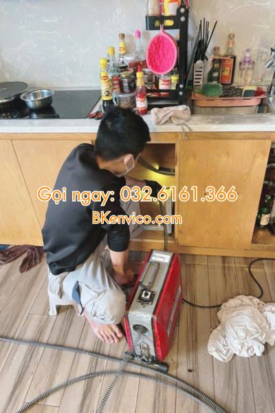 thông tắc chậu rửa bát tại thanh xuân